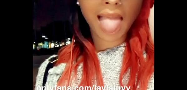  SEXY MODEL LAYLA LUVV WITH SUPER LONG TONGUE